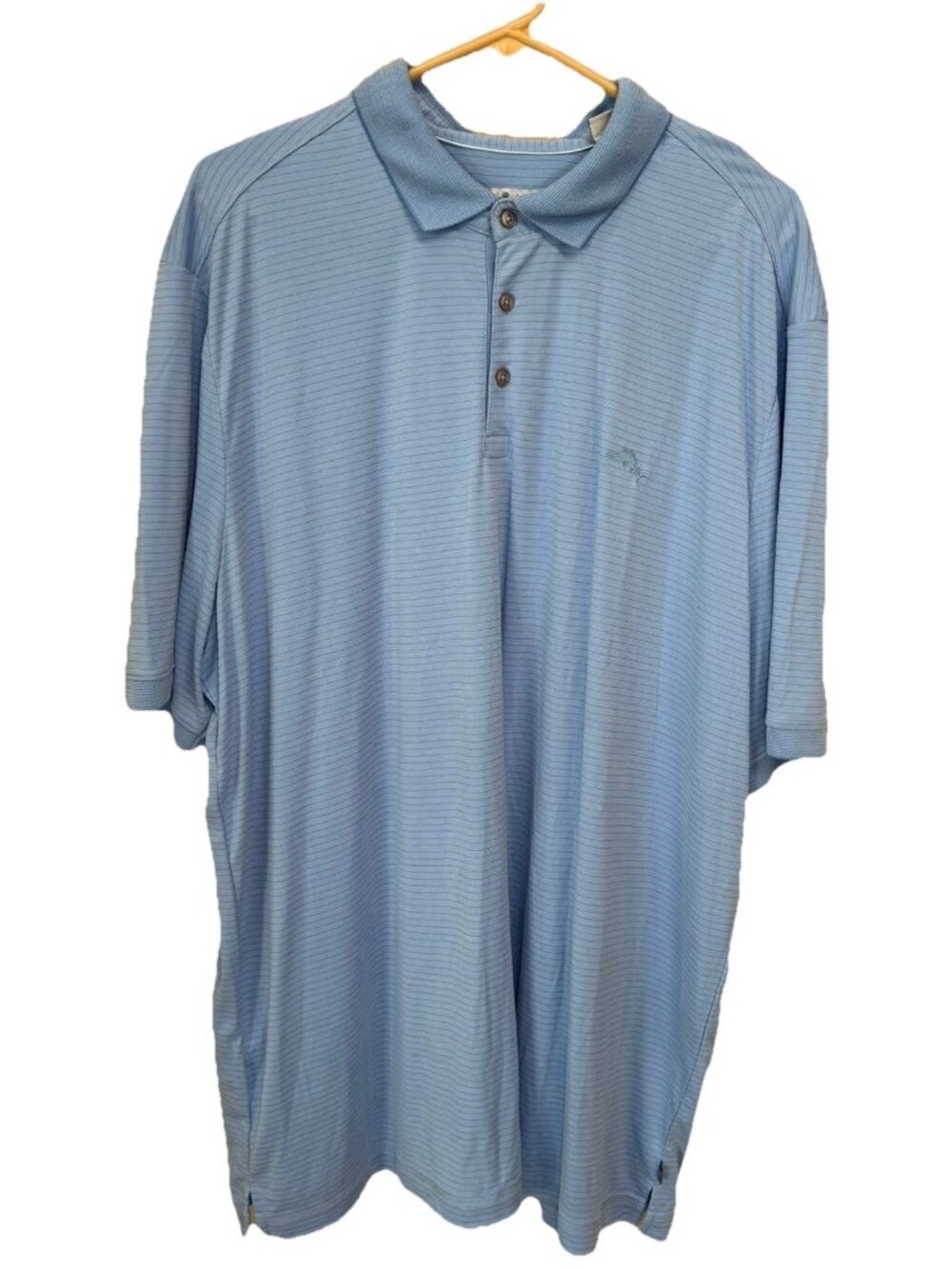 Tommy Bahama IslandZone Bay Blue Striped Short Sleeve Polo XXL (NWT) 2X
